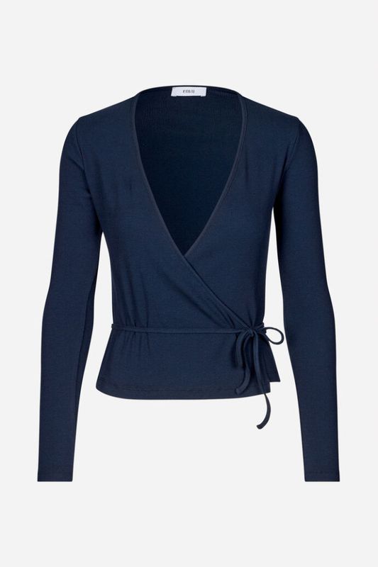 ENALLY LS V-N TEE- Navy