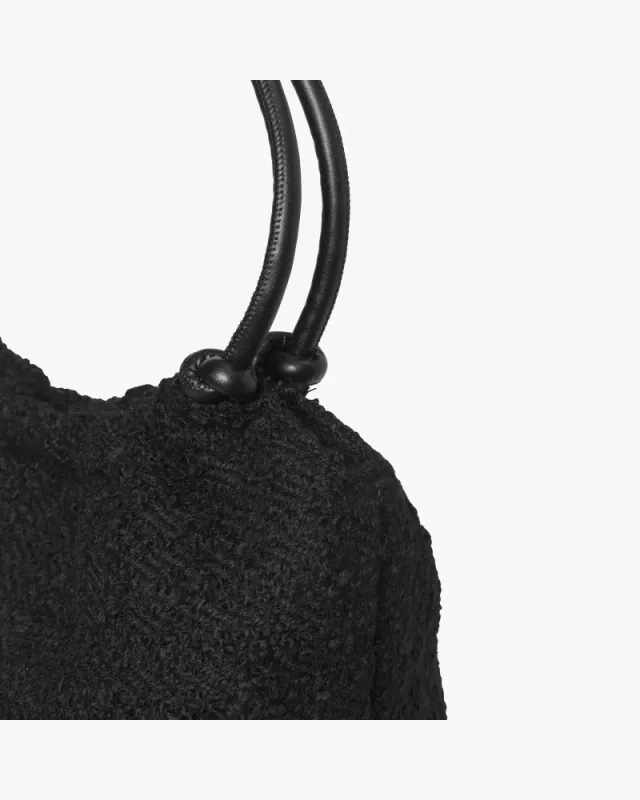 DAY WOOLEN POP SCRUNCH BAG S, BLACK