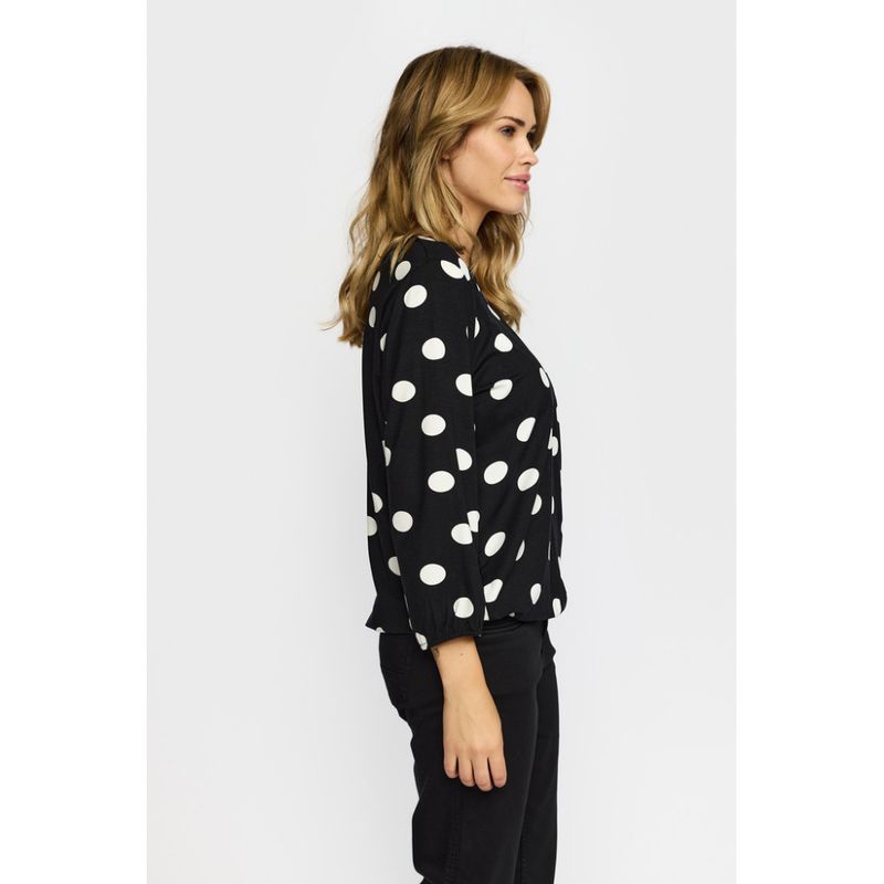 Tandy Bluse Sort Dots