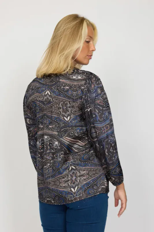 Sambi Bluse Blue Paisley