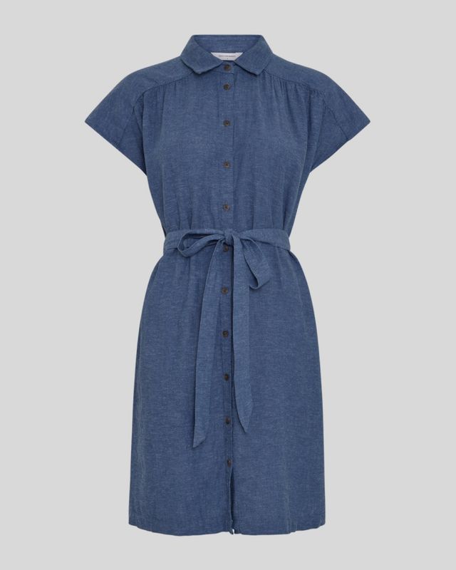 Viana Ginia SS Shirt Dress V INDIGO MEL
