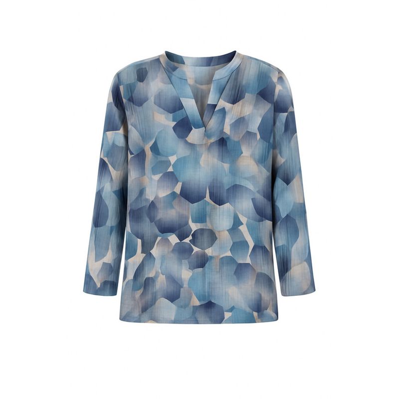 Vamoa Bluse Blue Cell