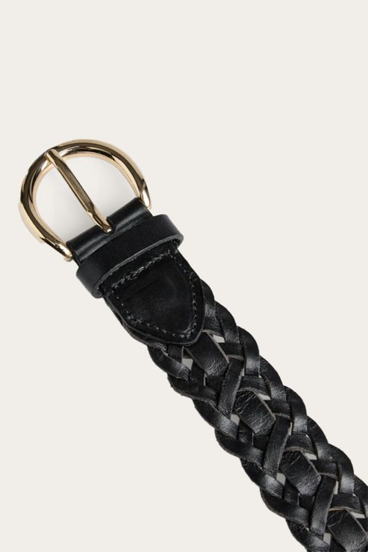 Harlyn MGB Braided Belte Sort m/gull