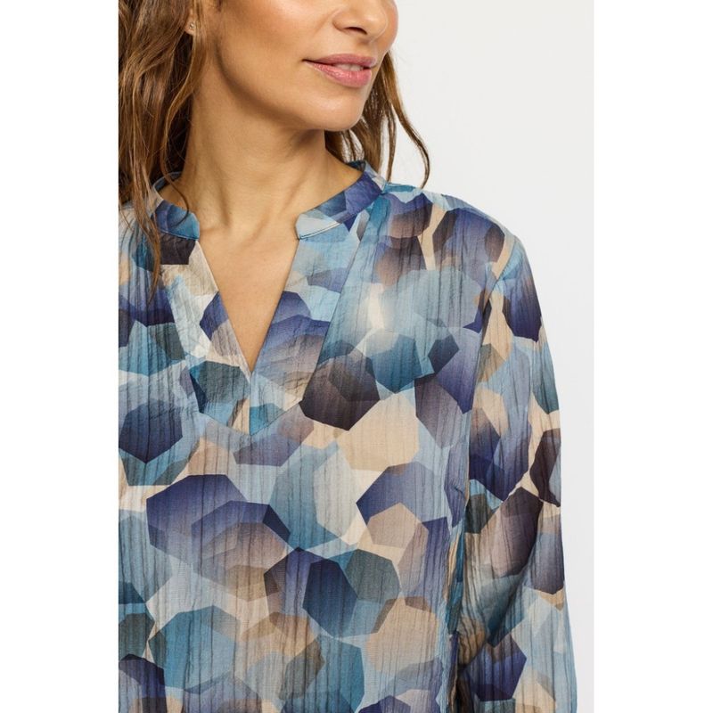 Vamoa Bluse Blue Cell