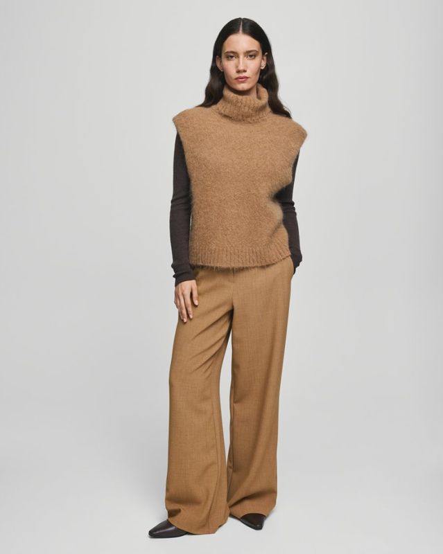 Macy Michelle Hw Wide Pants Regular - T COCONUT MEL